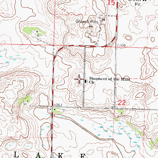 Topographic Map of Saint Pauli Cemetery, MN