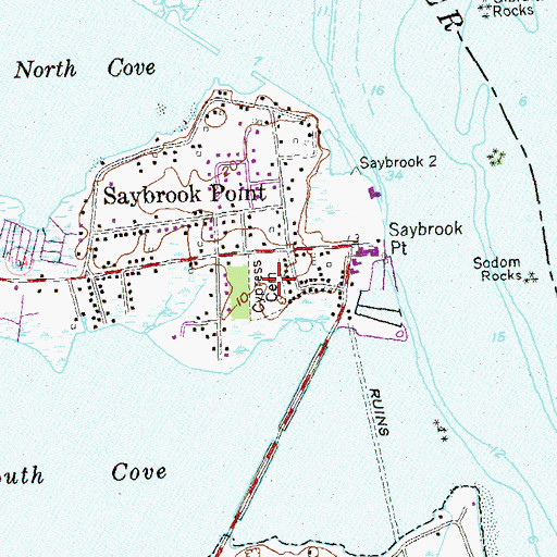 Topographic Map of Cypress Cemetery, CT