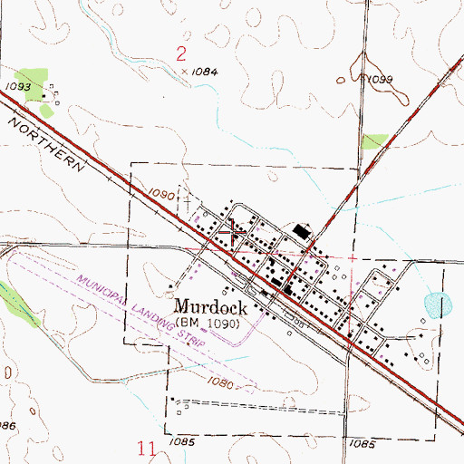 Topographic Map of Sacred Heart Catholic Church, MN