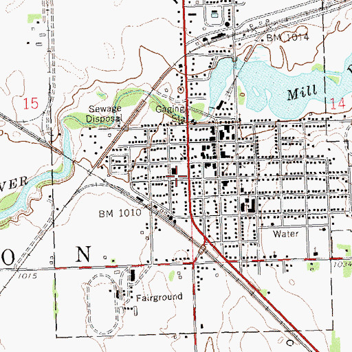 Topographic Map of Appleton Police Department, MN