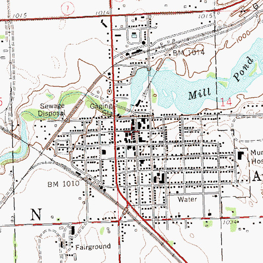 Topographic Map of Appleton Post Office, MN