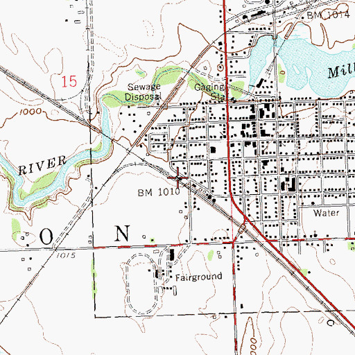Topographic Map of Appleton, MN