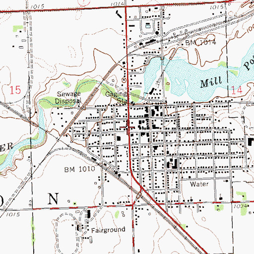 Topographic Map of First Congregational Church, MN