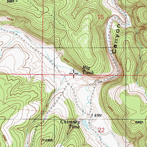 Topographic Map of Big Tank, AZ