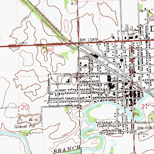 Topographic Map of Presbyterian Church, MN