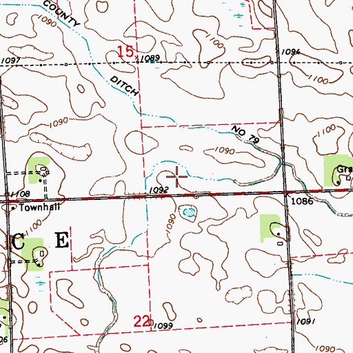 Topographic Map of Swedish Lutheran Cemetery, MN