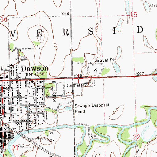 Topographic Map of Trinity Lutheran Cemetery, MN