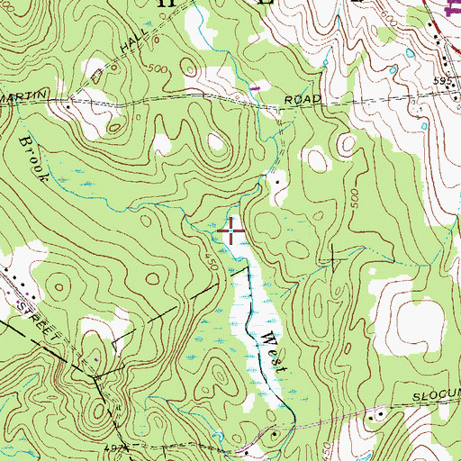 Topographic Map of Daniels Brook, CT