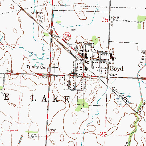 Topographic Map of Trinity Lutheran Church, MN