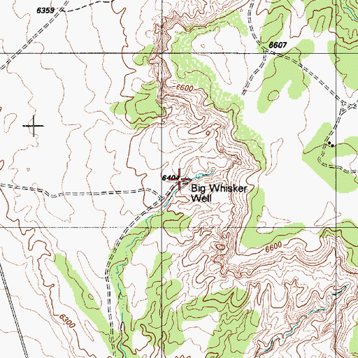 Topographic Map of Big Whisker Well, AZ