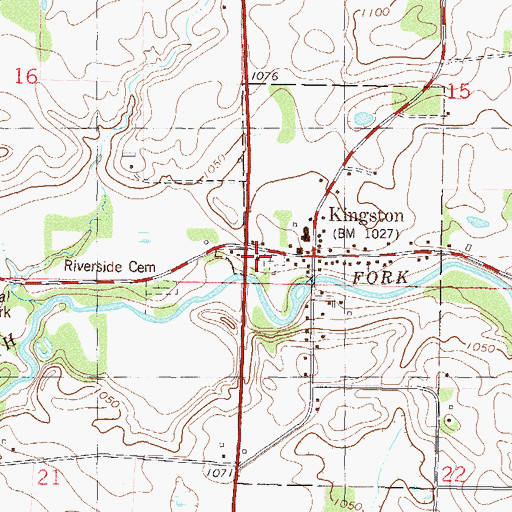Topographic Map of Kingston Apostolic Church, MN