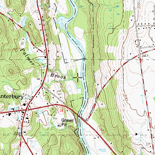 Topographic Map of Darby Brook, CT