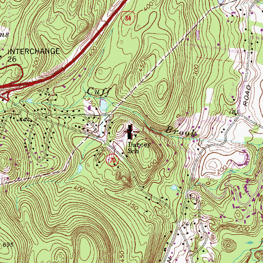 Topographic Map of Darcey Early Intervention School, CT