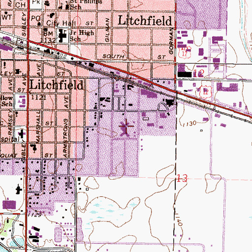 Topographic Map of Emmanuel Home, MN