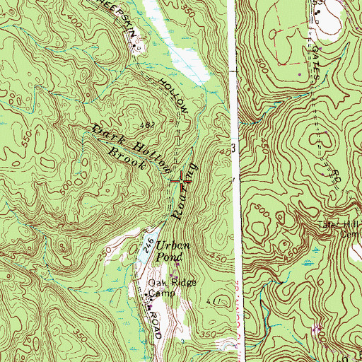 Topographic Map of Dark Hollow Brook, CT