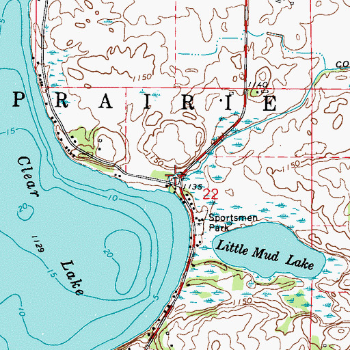 Topographic Map of Clear Creek Campground, MN