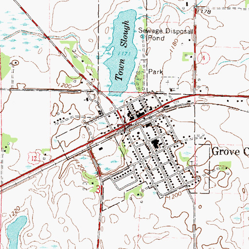Topographic Map of North Side Mobile Home Park, MN