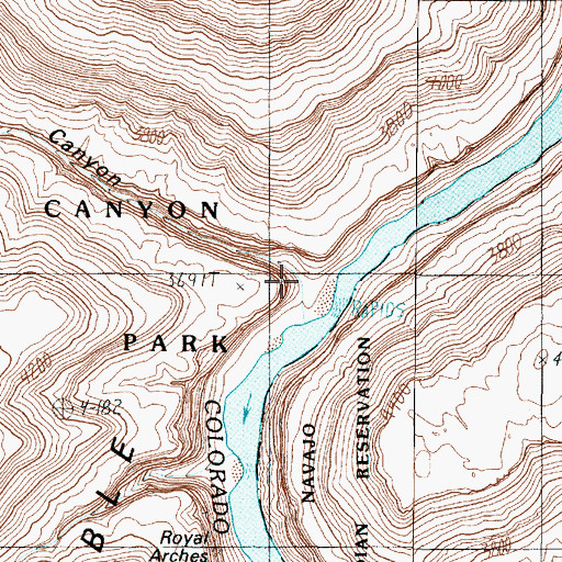 Topographic Map of Buck Farm Canyon, AZ