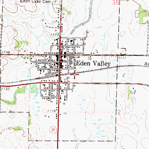 Topographic Map of Eden Valley, MN