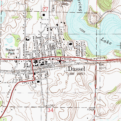 Topographic Map of Gethsemane Lutheran Church, MN