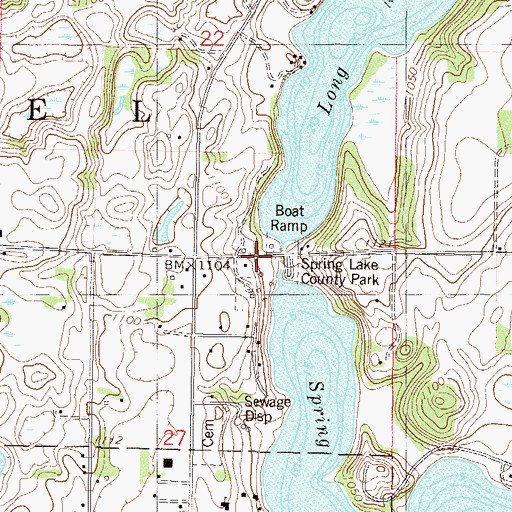 Topographic Map of Lakedale Campground, MN