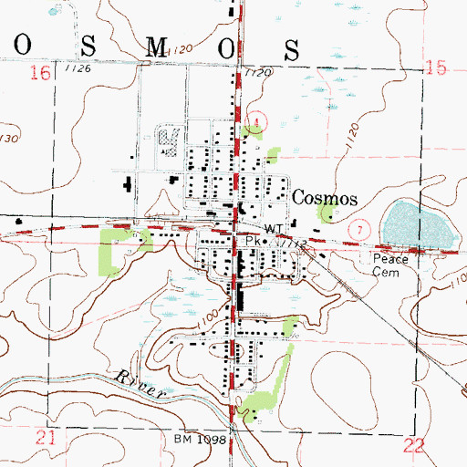 Topographic Map of Trinity Lutheran Church, MN