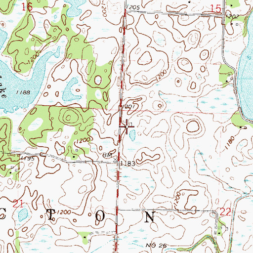 Topographic Map of Acton State Monument, MN