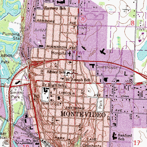 Topographic Map of Kingdom Hall of Jehovahs Witnesses, MN