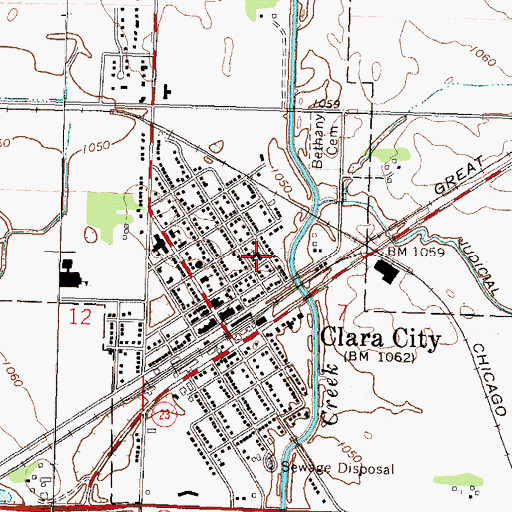 Topographic Map of Immanuel Lutheran Church, MN
