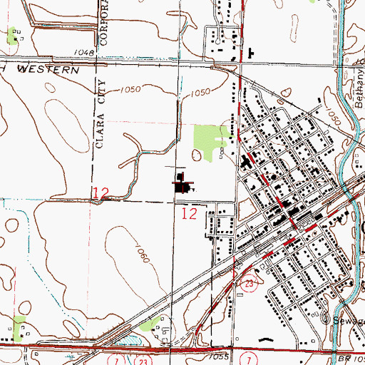 Topographic Map of MacCray High School, MN