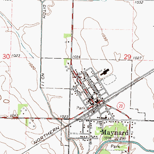 Topographic Map of Presbyterian Church, MN