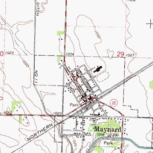 Topographic Map of Baptist Church, MN