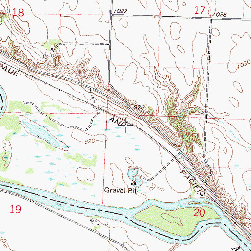 Topographic Map of Dueland Cemetery, MN