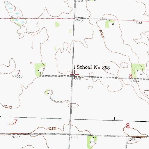 Topographic Map of Big Bend Lutheran Cemetery, MN
