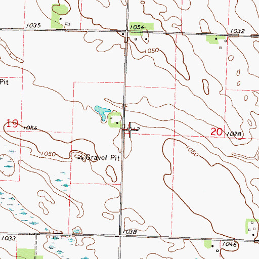 Topographic Map of Palmer Creek Cemetery, MN