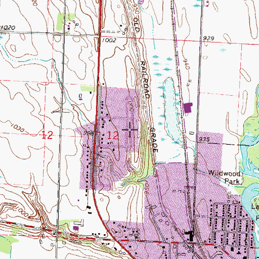 Topographic Map of Budd Park, MN