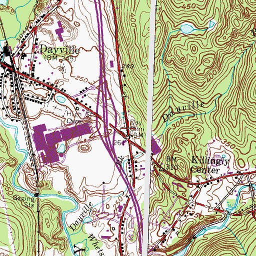 Topographic Map of Day Cemetery, CT