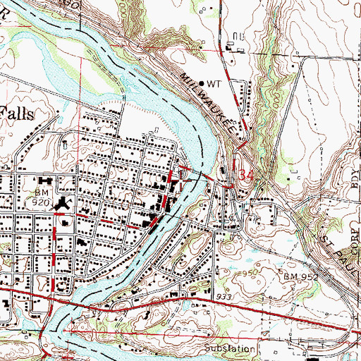 Topographic Map of Sorlien Park, MN