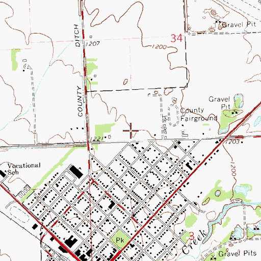 Topographic Map of Nicolai Lutheran Church, MN