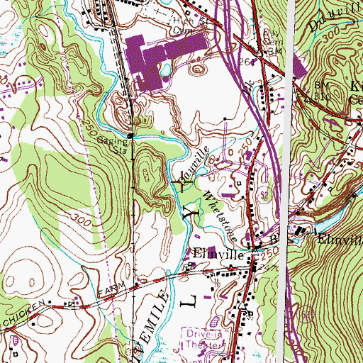 Topographic Map of Dayville Brook, CT