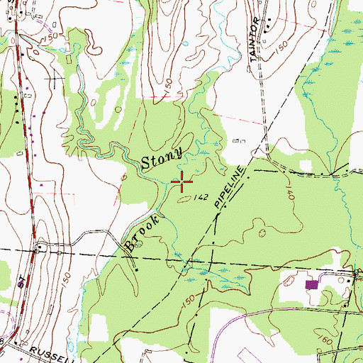Topographic Map of DeGrayes Brook, CT