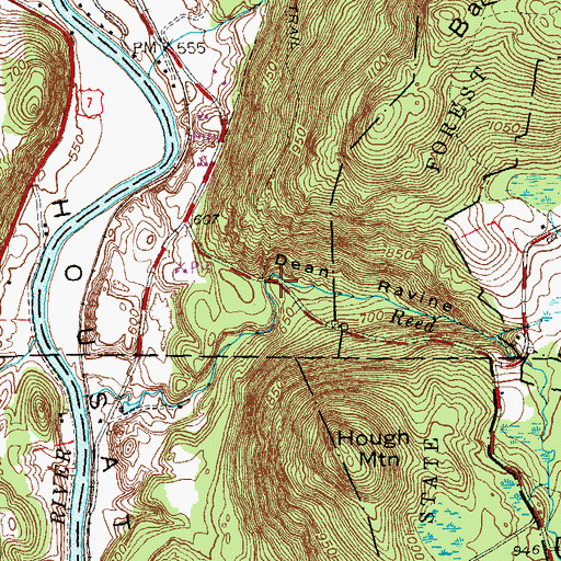 Topographic Map of Dean Ravine, CT
