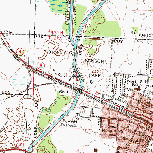 Topographic Map of Ambush Park, MN