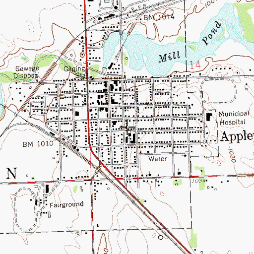 Topographic Map of Zion Lutheran Church, MN