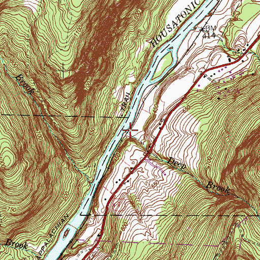 Topographic Map of Deep Brook, CT