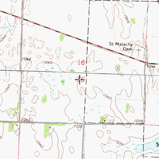 Topographic Map of Saint Malachy Catholic Church, MN