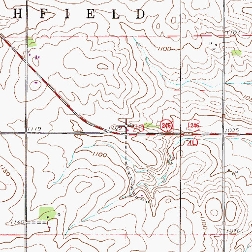 Topographic Map of Thomas Anderson Veblen and Kari Bunde Veblen Farmstead, MN