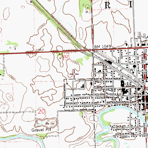 Topographic Map of American Legion Golf Course, MN