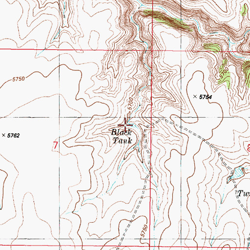 Topographic Map of Black Tank, AZ
