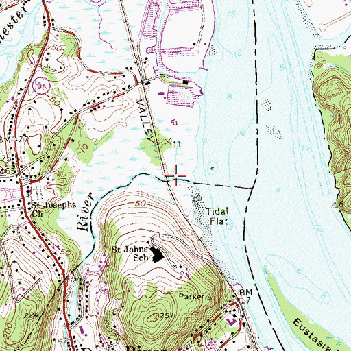 Topographic Map of Deep River, CT